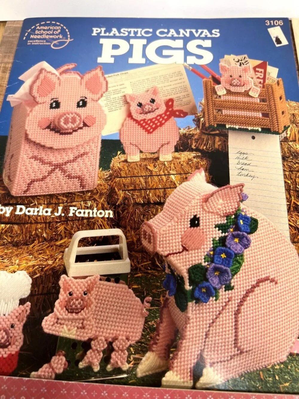 Barnyard & Country-Themed Cross-Stitch & Plastic Canvas Pattern 4  Book Set